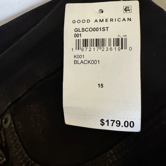 Good American Charcoal Buttoned Pants size 15 - Picture 3 of 5